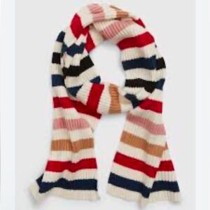 NWT New Gap Multi Color Wide Strip Soft Long Scarf Winter Snow Cold